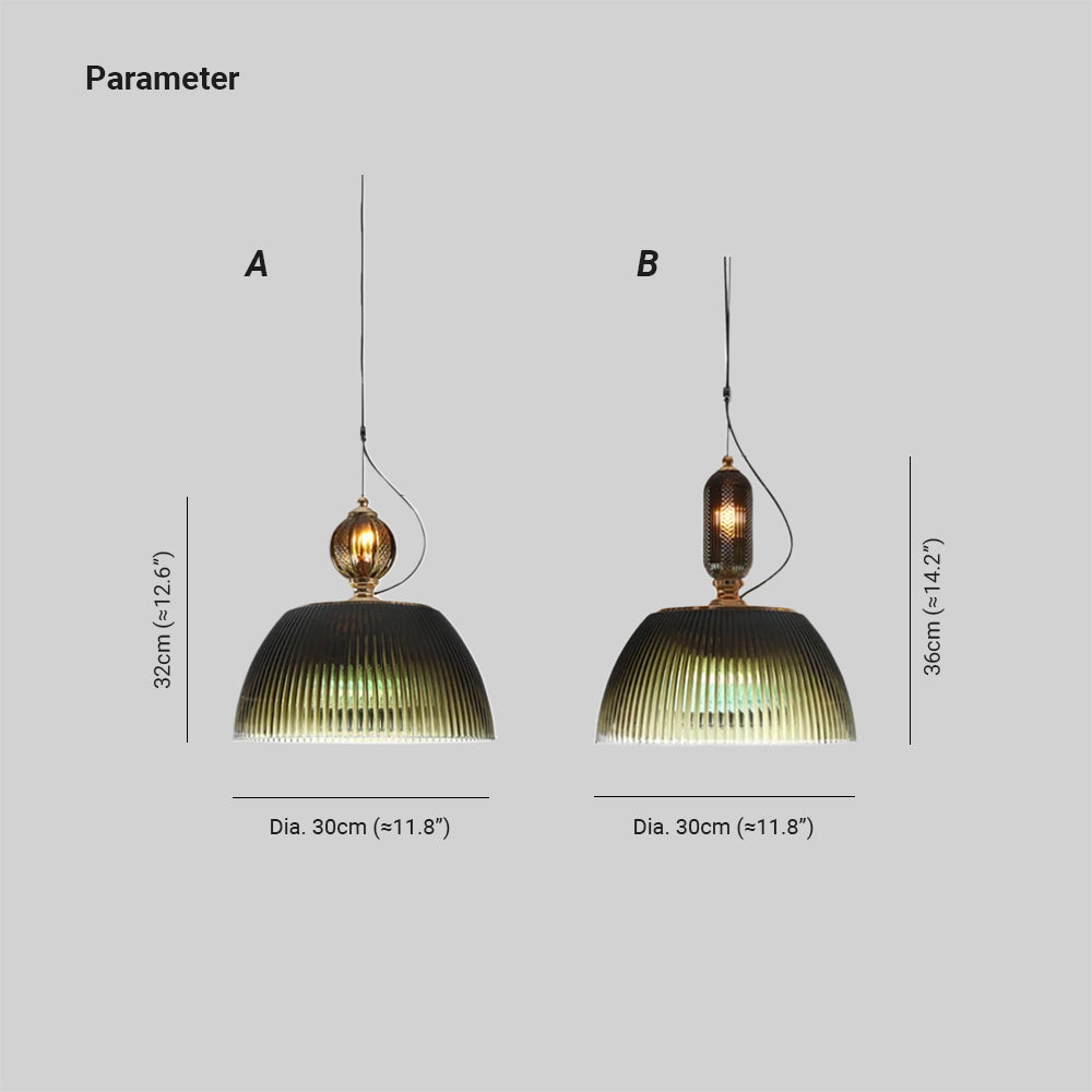 Alessio Retro Metaal/Glas Hanglampen Woonkamer/Studie/Slaapkamer