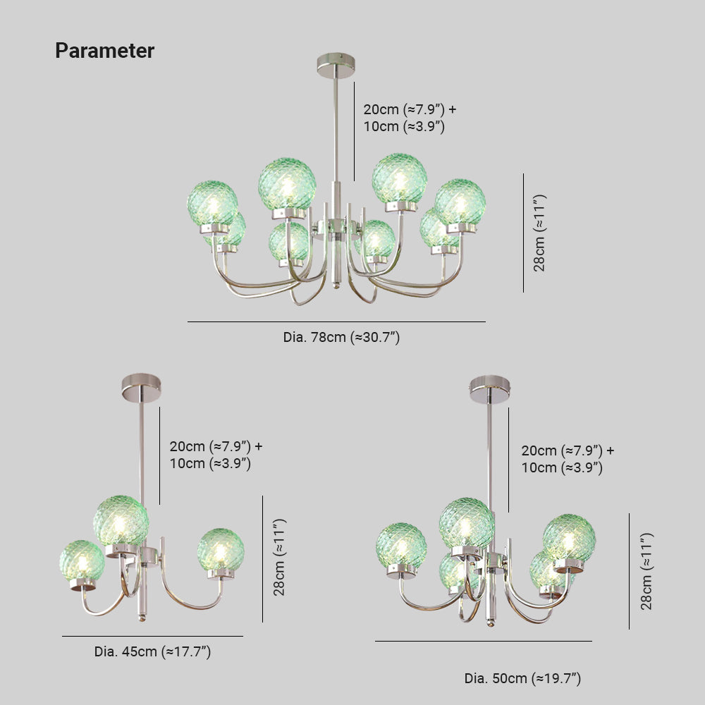 Valentina Fashion LED Hanglampen Glas Metaal Slaapkamer Eetkamer