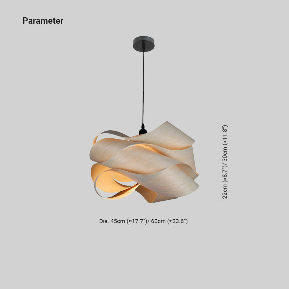 Muto Moderne LED Hanglamp Hout Woonkamer Slaapkamer