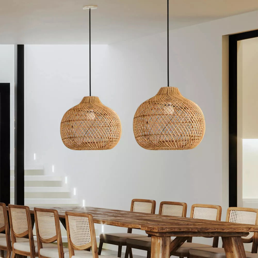 Ritta Design Handgemaakt LED Hanglampen Rotan Slaapkamer/Studiezaal