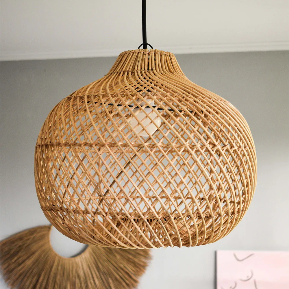 Ritta Design Handgemaakt LED Hanglampen Rotan Slaapkamer/Studiezaal