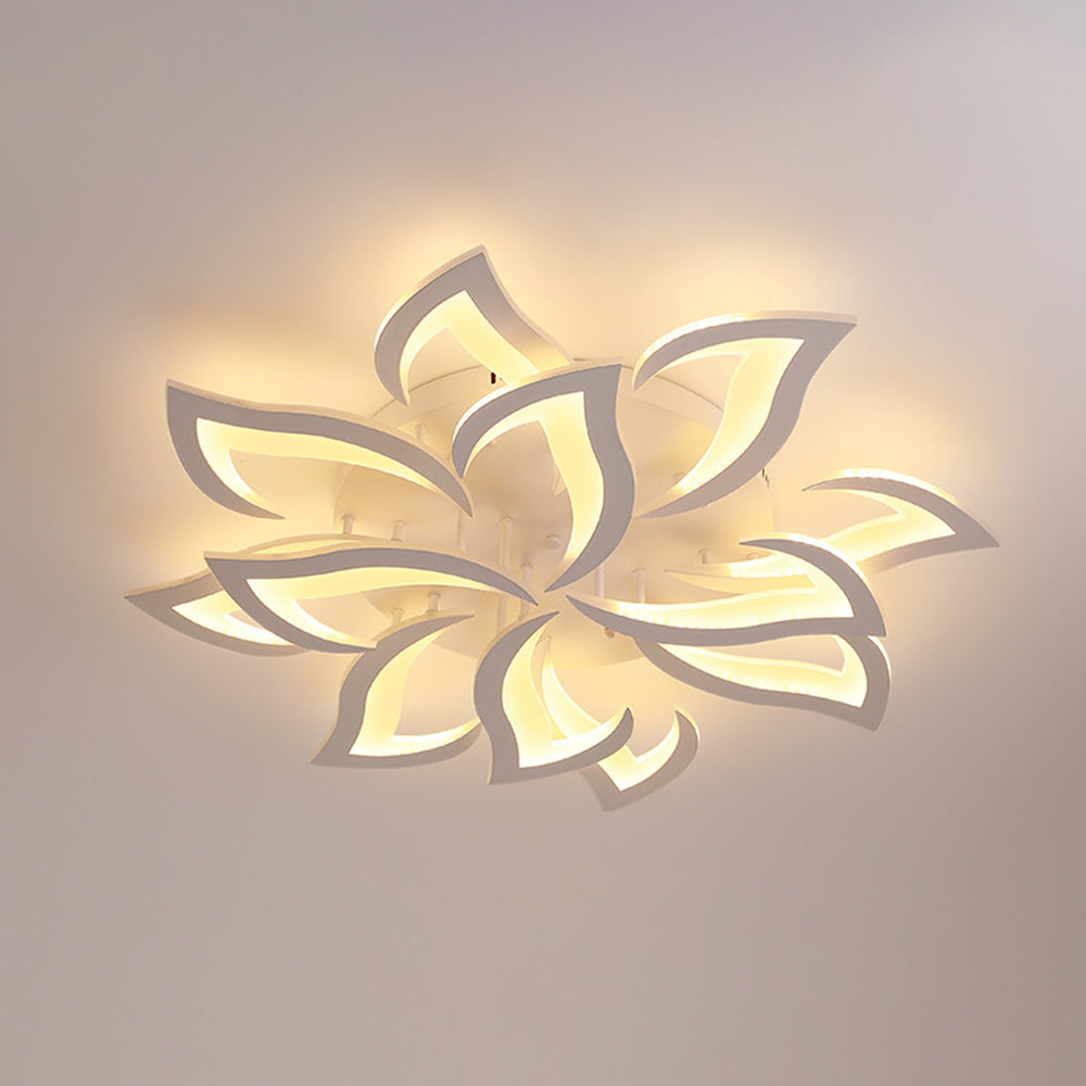 Hana Design Bloem LED Plafondlampen Zwart/Wit Metaal/Acryl Woon/Slaapkamer