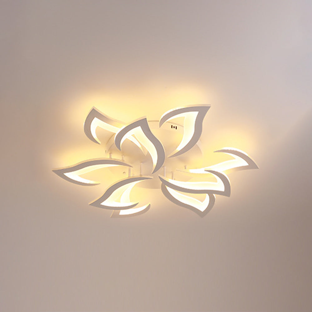 Hana Design Bloem LED Plafondlampen Zwart/Wit Metaal/Acryl Woon/Slaapkamer