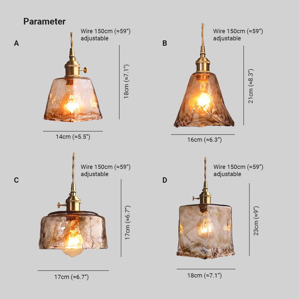 Levy Retro LED Hanglampen Gouden Metaal Glas Slaapkamer Woonkamerr Eetkamer