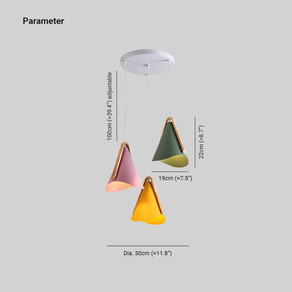 Morandi Moderne LED Hanglampen Roze/Groen/Geel Metaal/Hout Eetkamer