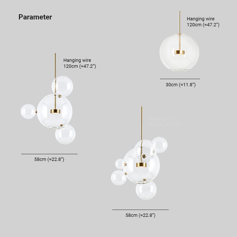 Hailie Moderne Bol LED Hanglamp Metaal/Glas Goud/Transparant Slaap/Woon/Eetkamer