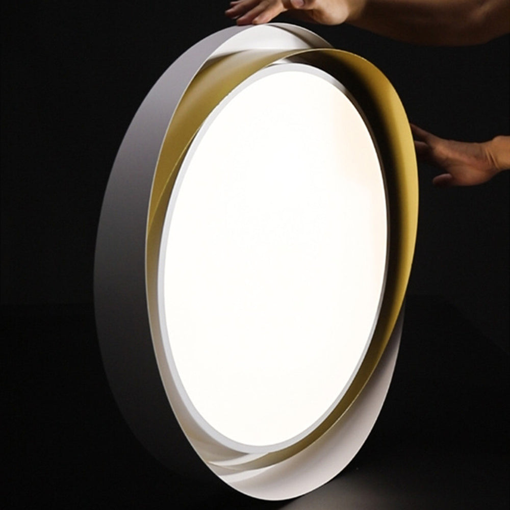 Quinn Moderne Design LED Geometrische Plafondlamp Metaal/Acryl Wit/Goud Woonkamer