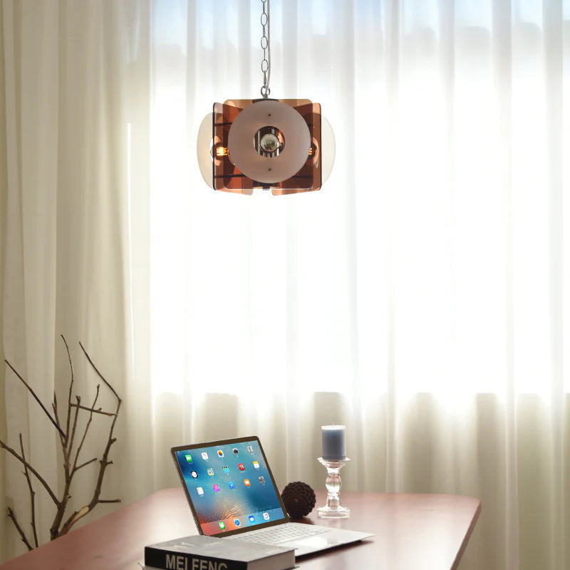 Hailie Design Hanglampen Bruin Glas/Metaal Eetkamer/Woonkamer