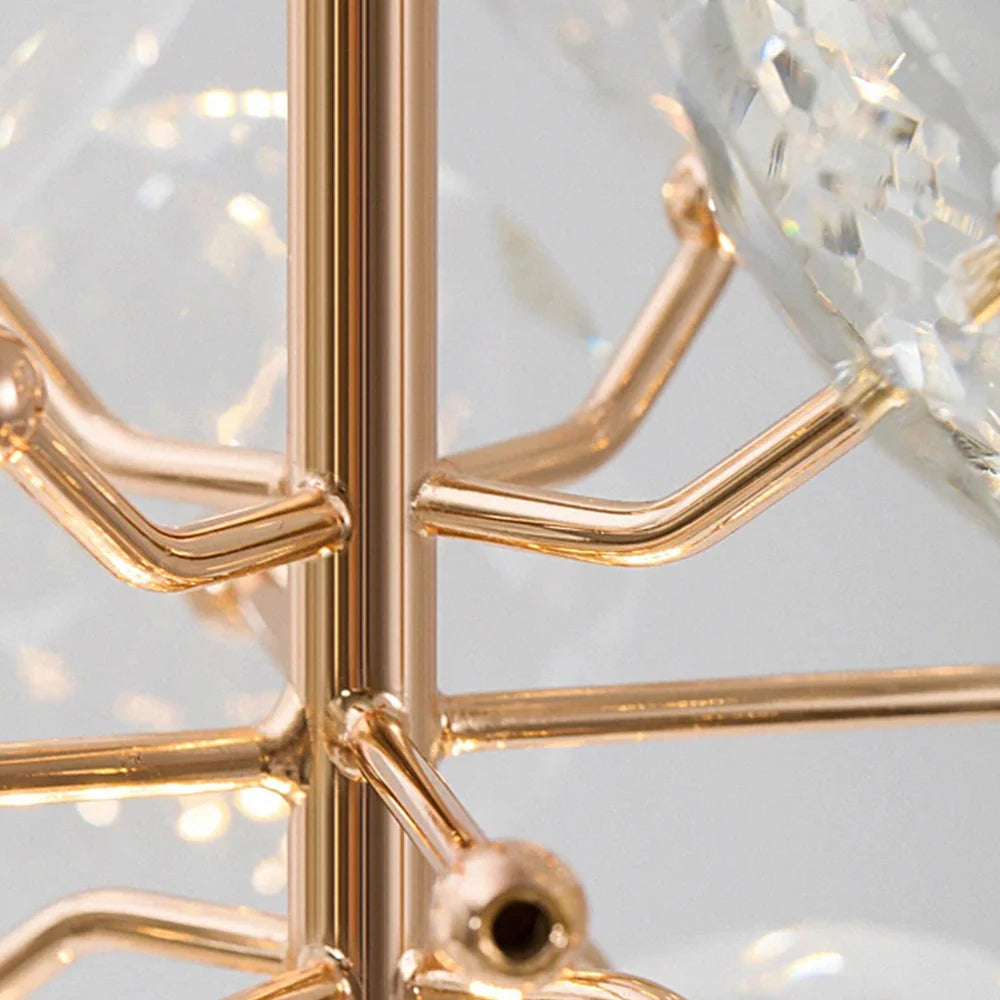 Kristy Luxe LED Hanglampen Goud Kristal Woonkamer