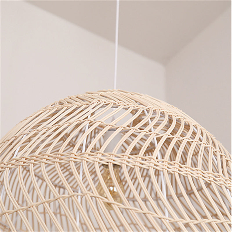 Ritta Retro Handgemaakte Rattan/Metalen Hanglampen Slaapkamer