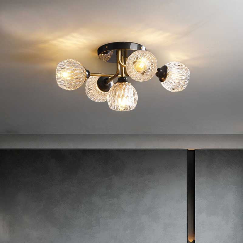 Valentina Luxe Plafondlamp Metaal/Glas Woonkamer