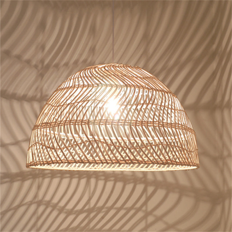 Ritta Retro Handgemaakte Rattan/Metalen Hanglampen Slaapkamer