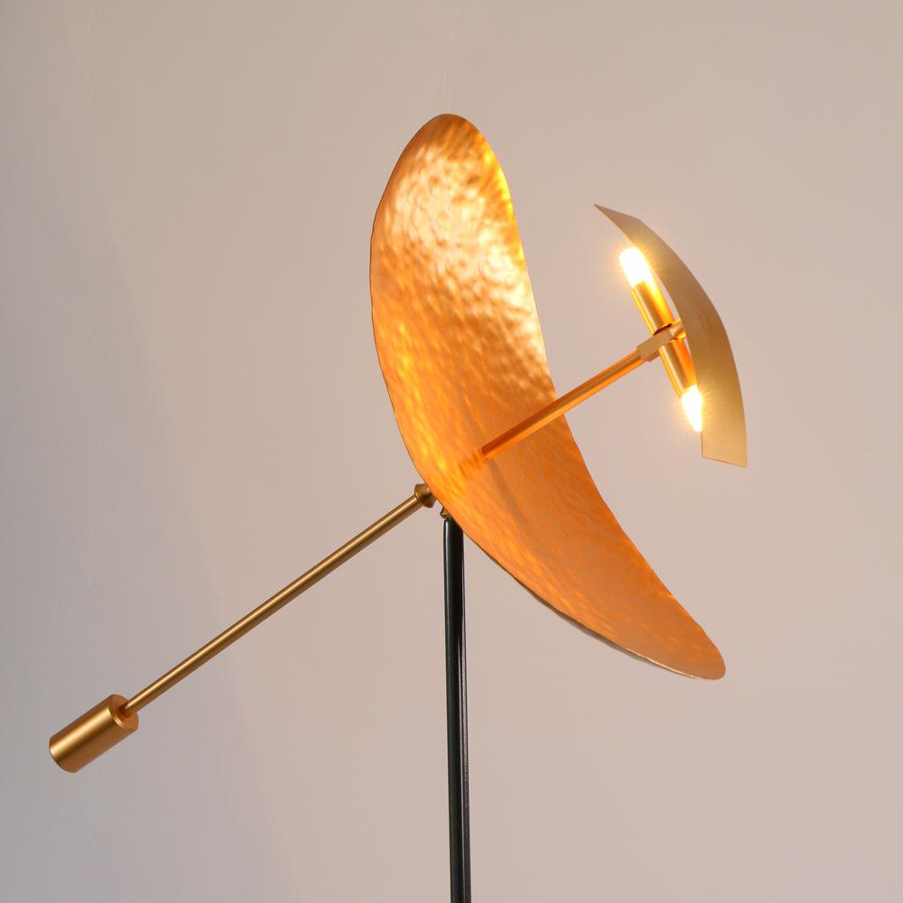 Salgado Design LED Vloerlamp Metall Goud/Zwart Slaap/Woon/Eetkamer