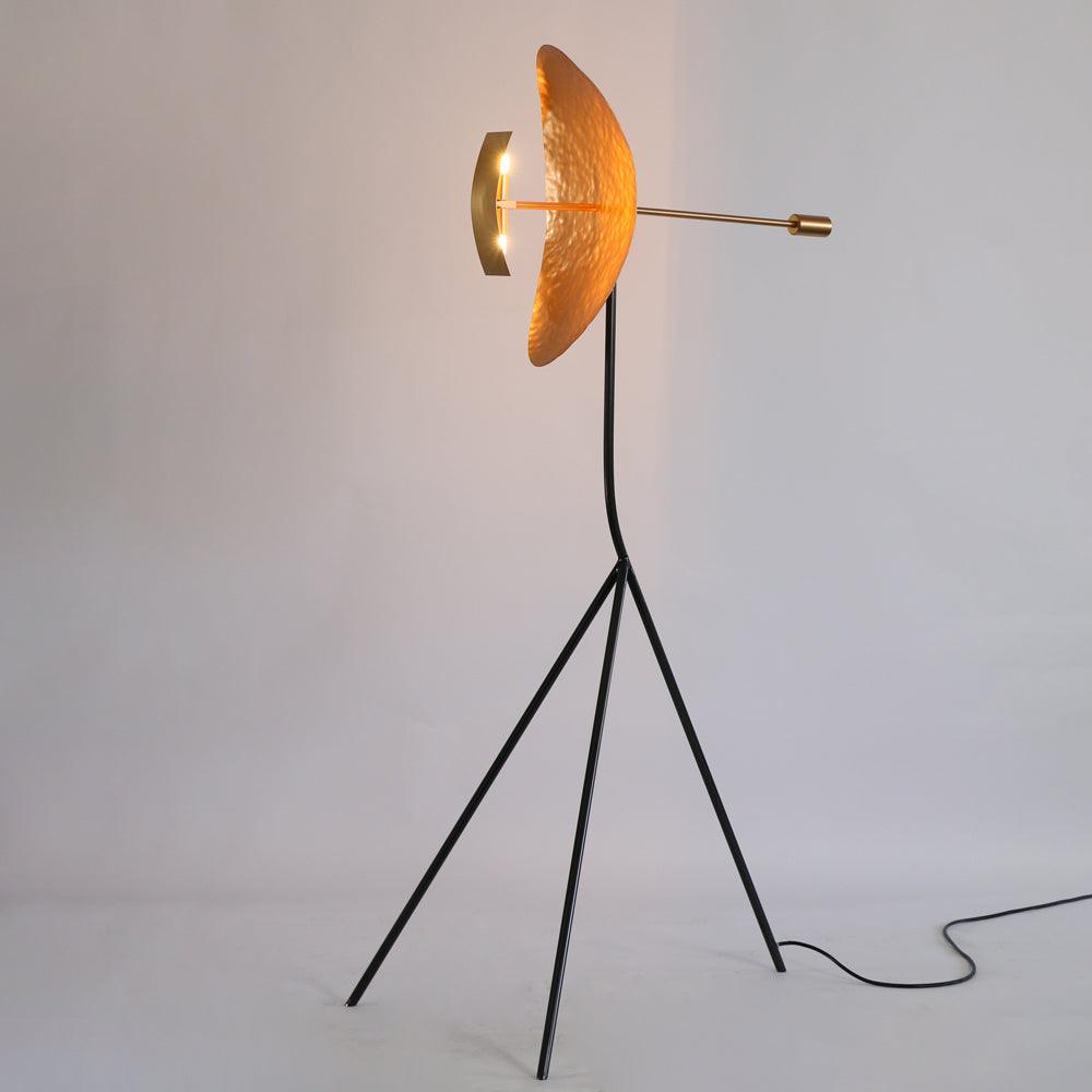 Salgado Design LED Vloerlamp Metall Goud/Zwart Slaap/Woon/Eetkamer