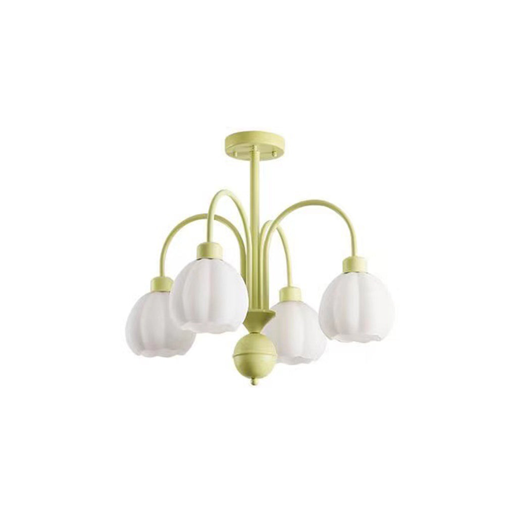 Lily Moderne Ronde LED Plafondlamp Metaal/Glas Groene Slaap/Woon/Eetkamer