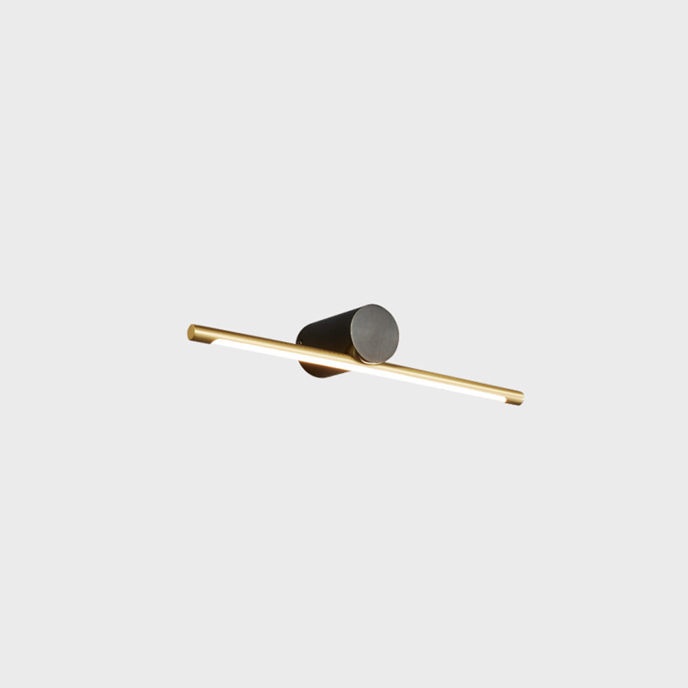 Leigh Moderne Design LED Minimalistische Lineaire Acryl Wandlamp Zwart/Goud Bad/Slaapkamer