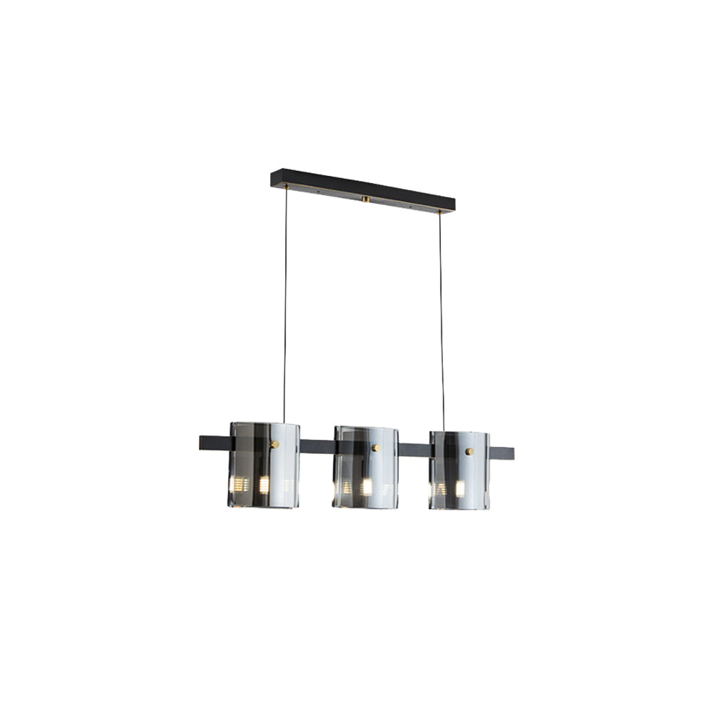 Evette Moderne Design Minimalistische Lineaire Hanglamp Metalen/Glas Zwart/Goud Eetkamer