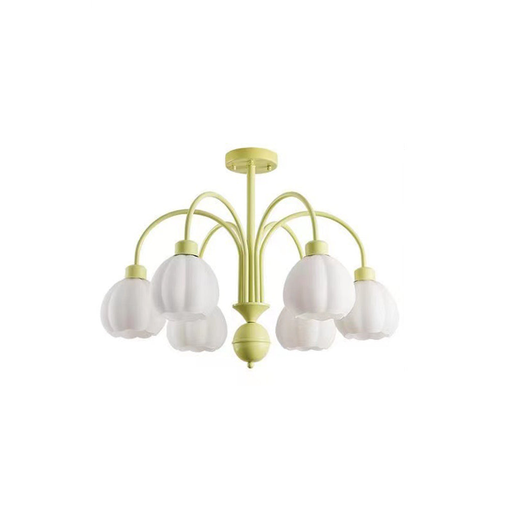 Lily Moderne Ronde LED Plafondlamp Metaal/Glas Groene Slaap/Woon/Eetkamer