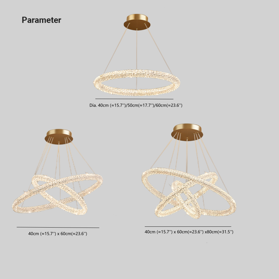 Kristy Modenre Roud LED Hanglamp Metaal/Kristal Woonkamer/Slaapkamer