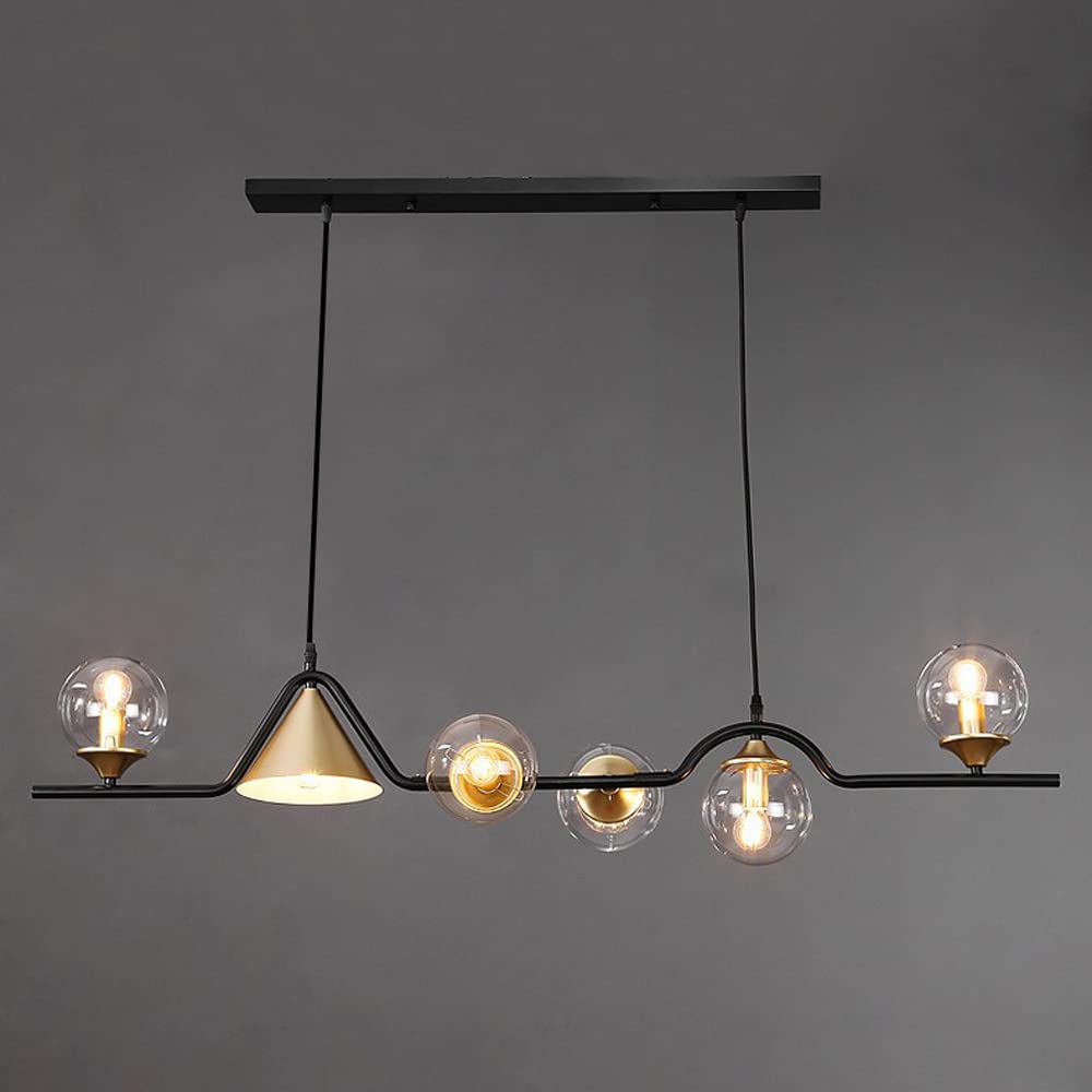 Edge Moderne LED Hanglampen Zwart/Goud Glas Woonkamer/Bedkamer