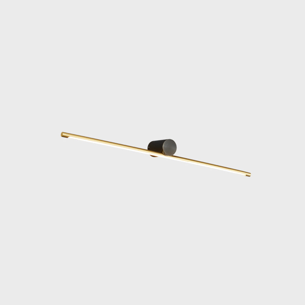 Leigh Moderne Design LED Minimalistische Lineaire Acryl Wandlamp Zwart/Goud Bad/Slaapkamer