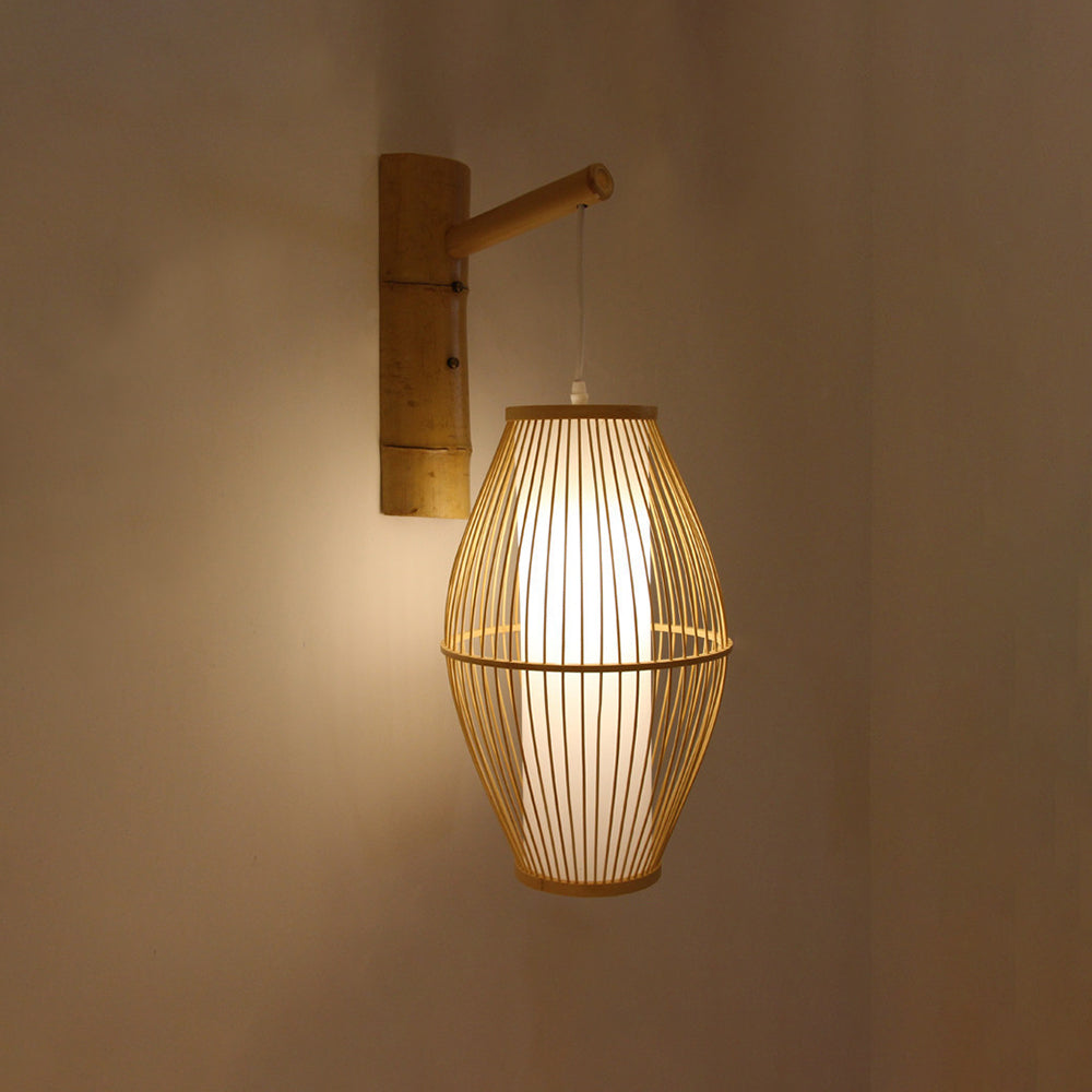 Ozawa Moderne Design LED Wandlamp Rustiek Rotan Weven Woon/Eet/Slaapkamer