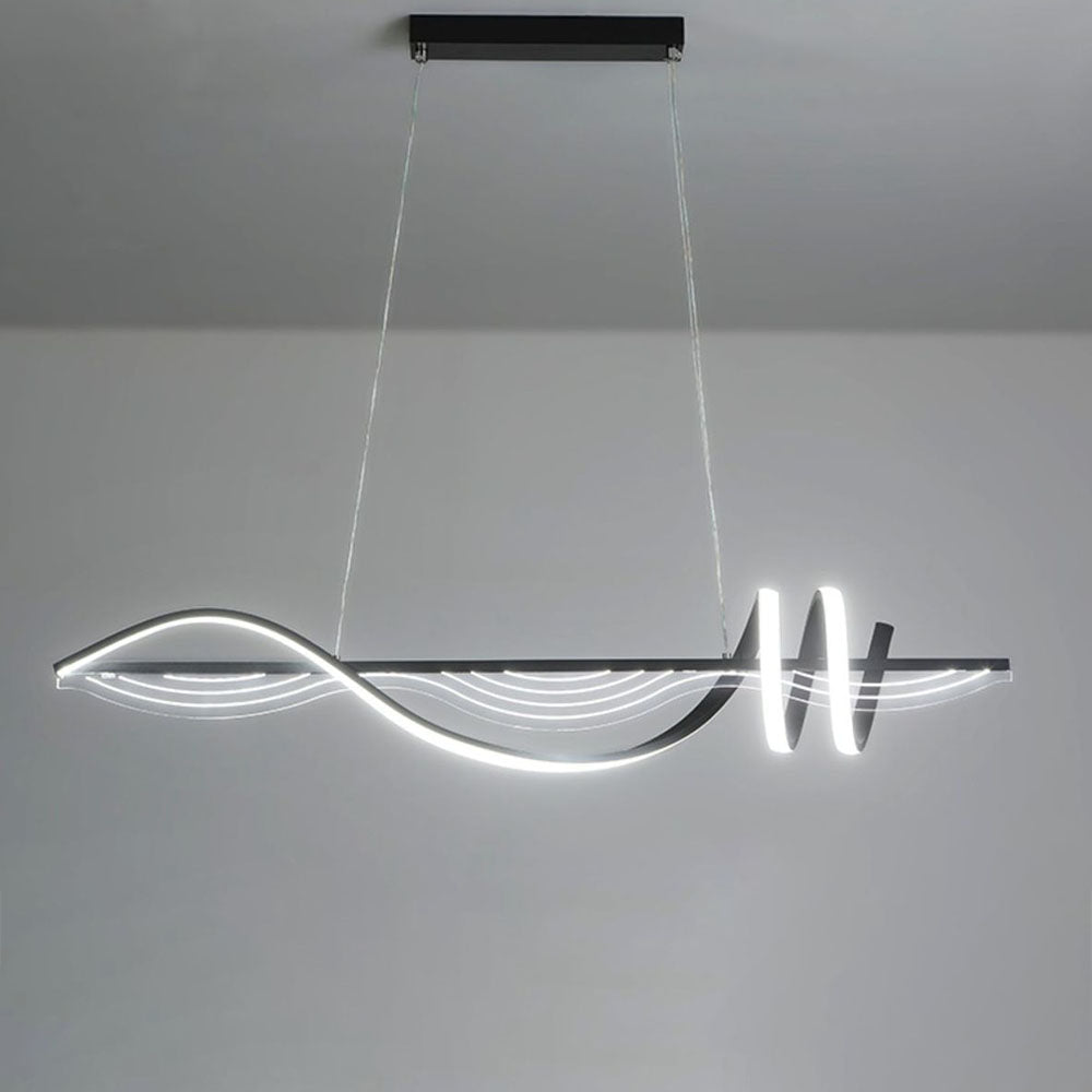 Louise Moderne Geometrische Stijl Lineaire Metalen Hanglampen Wit/Zwart