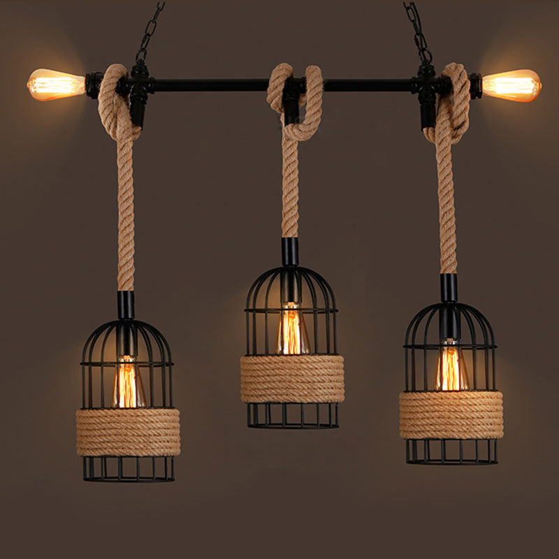 Epoch Retro LED Hanglampen Zwart Metaal Café/Bar/Eetkamer