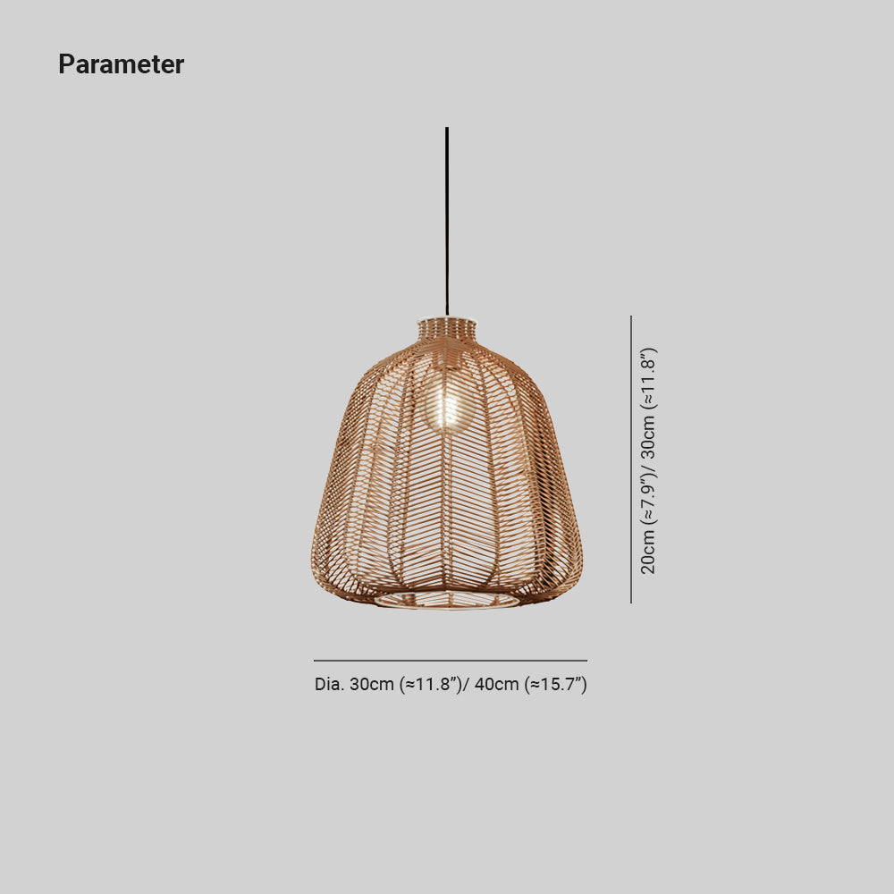 Muto Minimalistisch LED Hanglamp Rotan Woonkamer Slaapkamer Bar