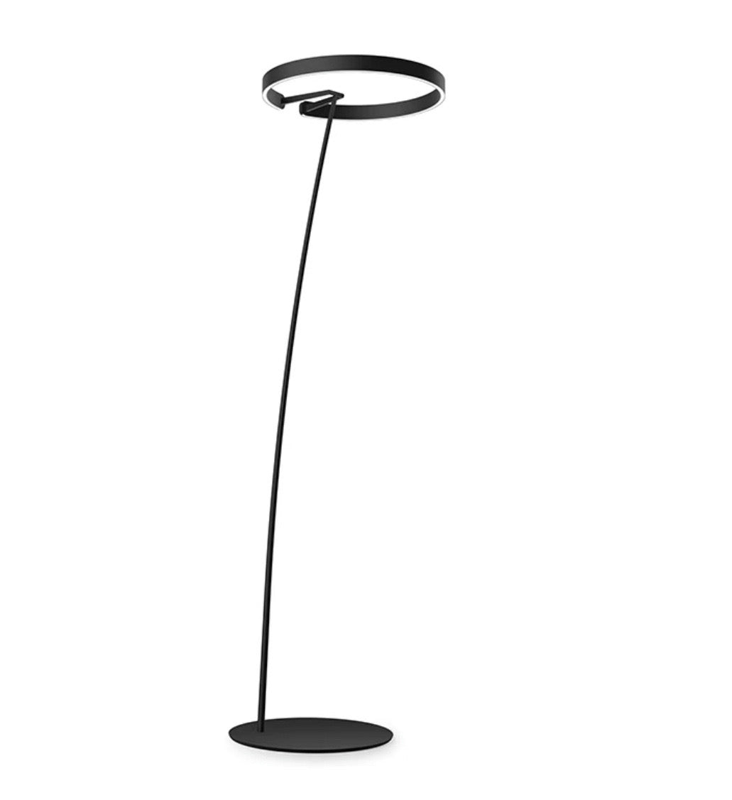 Edge Moderne LED Vloerlamp Zwart/Goud Woon/Slaapkamer Metaal&Siliconen