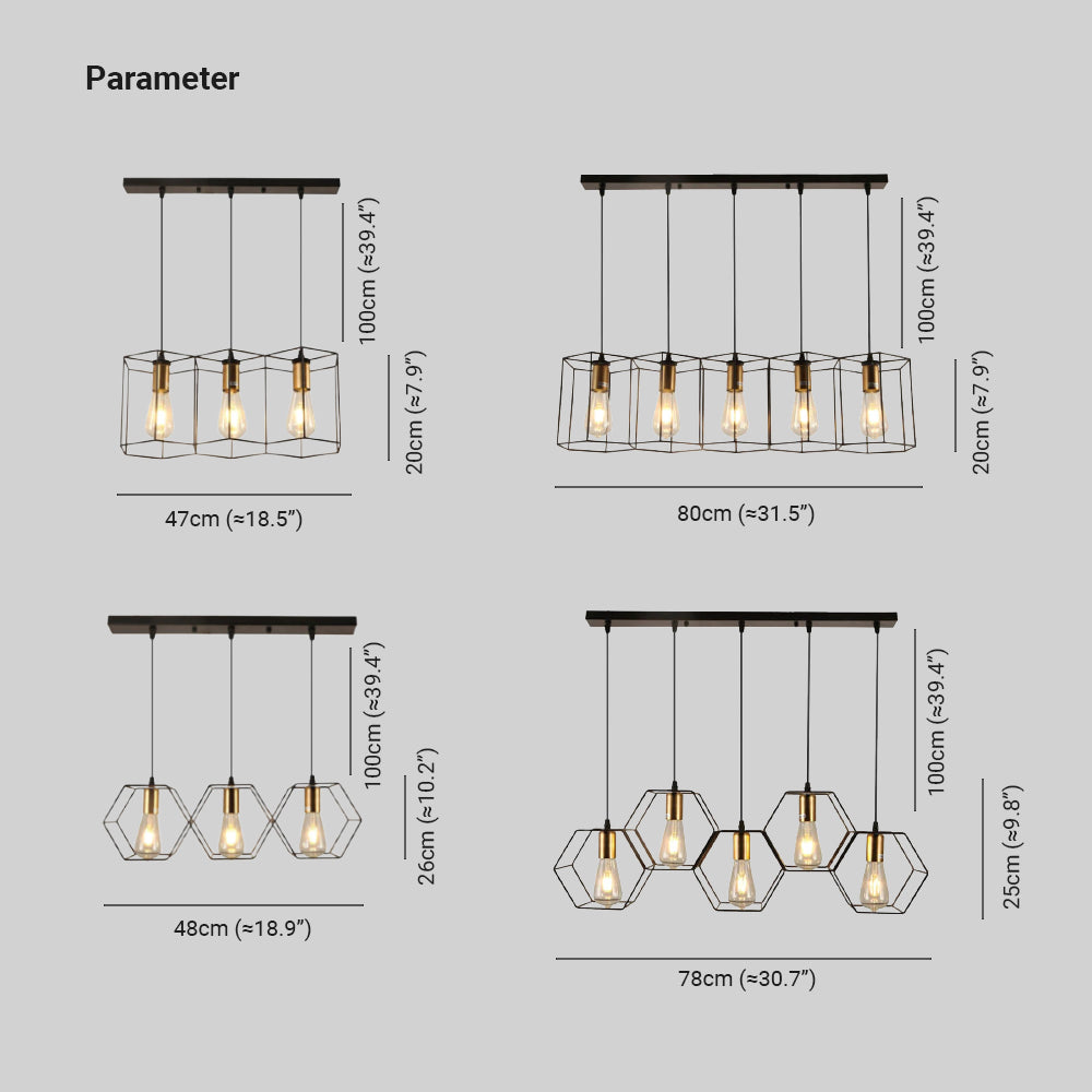 Bouvet Vintage Design LED Hanglampen Metaal Eetkamer Slaapkamer