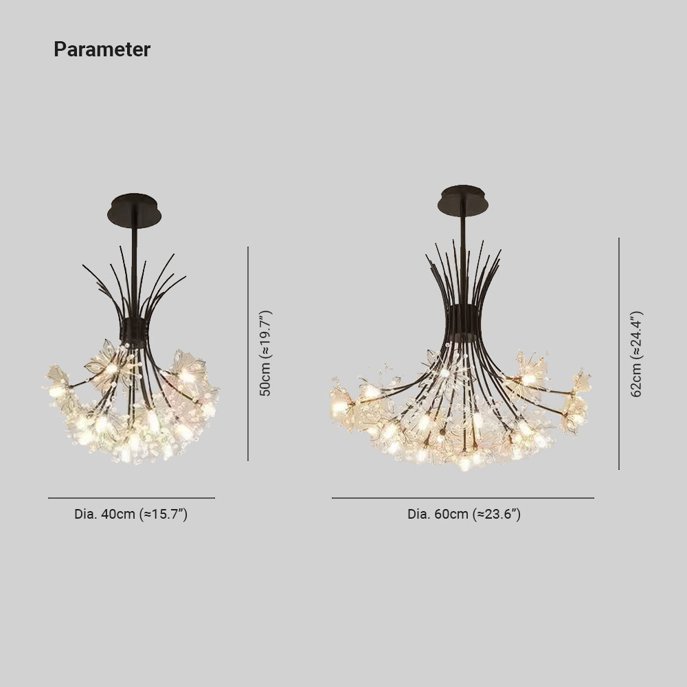 Lily Moderne Luxe LED Kroonluchters Zwart/Goud Woonkamer Eetkamer