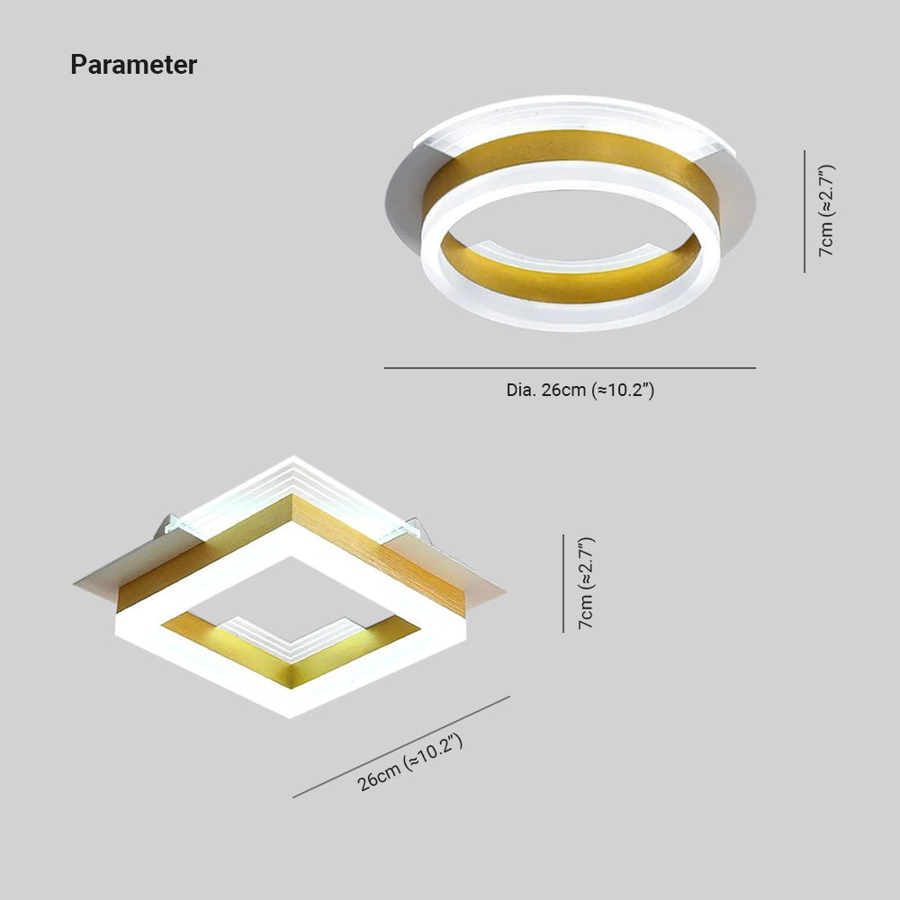 Amos Ronde LED Plafondlampen Wit Metaal Acryl Slaapkamer Woonkamer