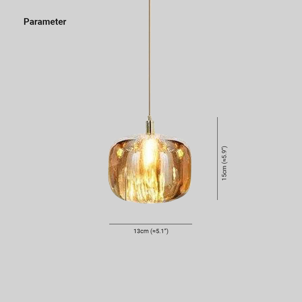 Hailie Moderne Bubbel Hanglampen Amber Helder Rookgrijs Glas Woonkamer