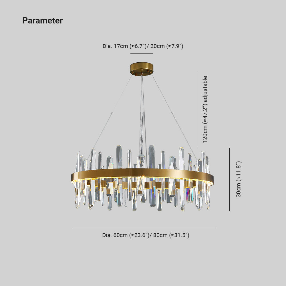 Marylin Moderne LED Hanglamp Metaal/Kristal Goud Slaapkamer/Woonkamer/Eetkamer