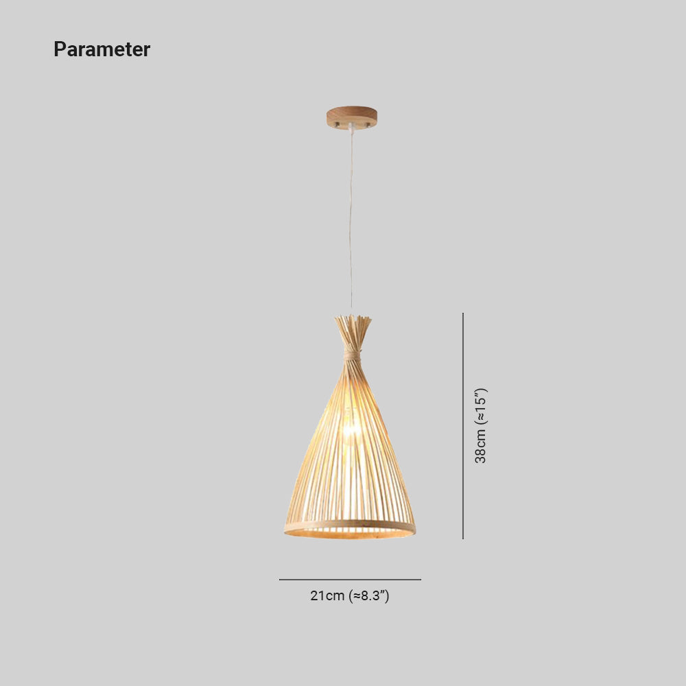 Muto Moderne Design LED Hanglamp Hout Rotan Handgeweven Bamboe Slaap/Eet/Woonkamer