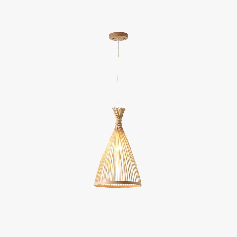 Muto Moderne Design LED Hanglamp Hout Rotan Handgeweven Bamboe Slaap/Eet/Woonkamer