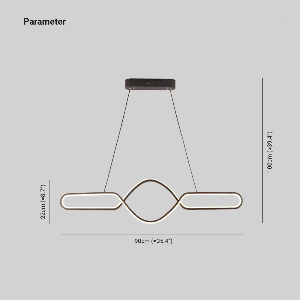 Bouvet Scandinavische Geometrische Metalen Kruislineaire Hanglamp