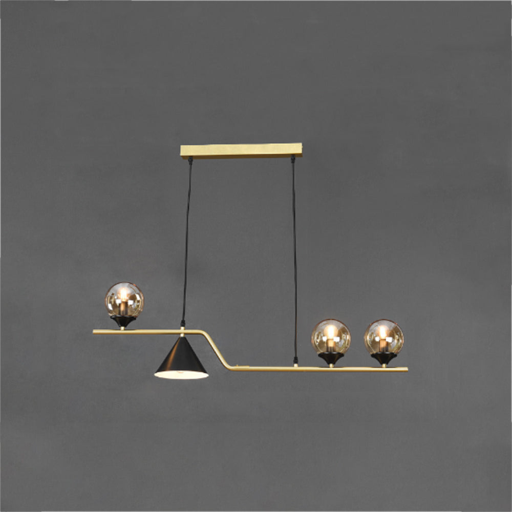 Edge Moderne LED Hanglampen Zwart/Goud Glas Woonkamer/Bedkamer