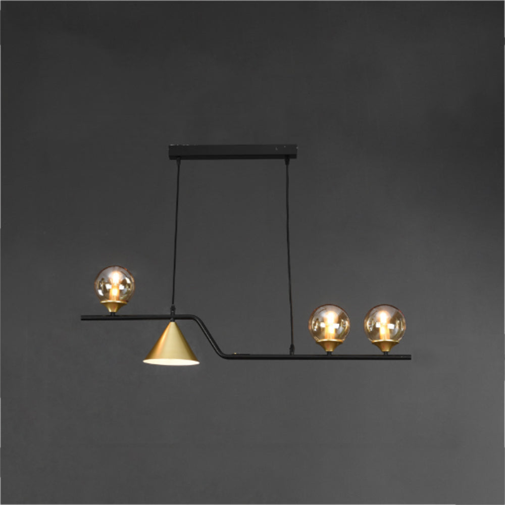 Edge Moderne LED Hanglampen Zwart/Goud Glas Woonkamer/Bedkamer