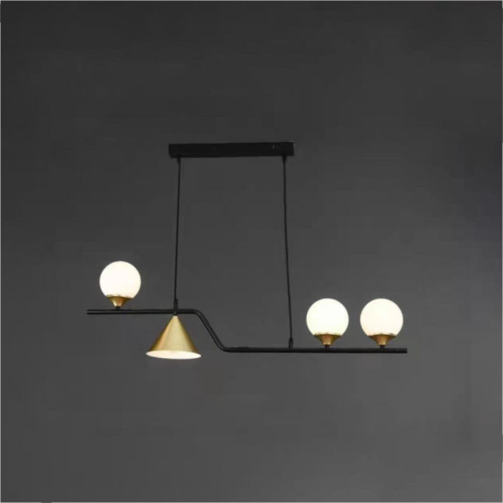 Edge Moderne LED Hanglampen Zwart/Goud Glas Woonkamer/Bedkamer