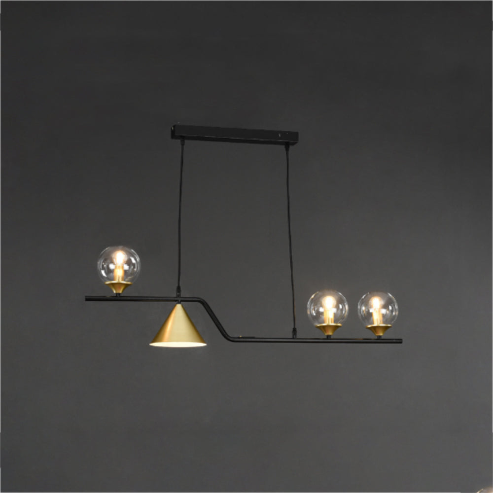 Edge Moderne LED Hanglampen Zwart/Goud Glas Woonkamer/Bedkamer