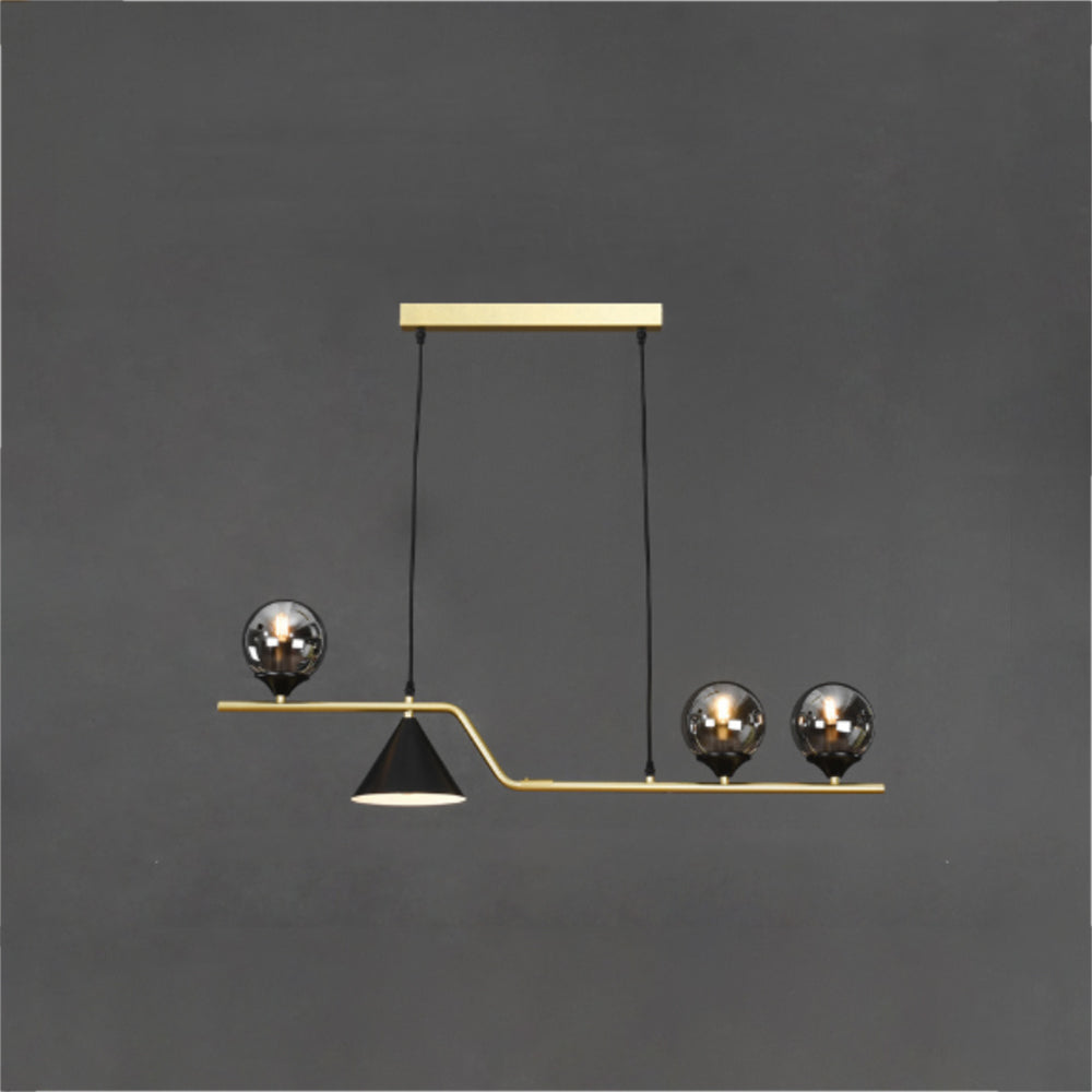 Edge Moderne LED Hanglampen Zwart/Goud Glas Woonkamer/Bedkamer