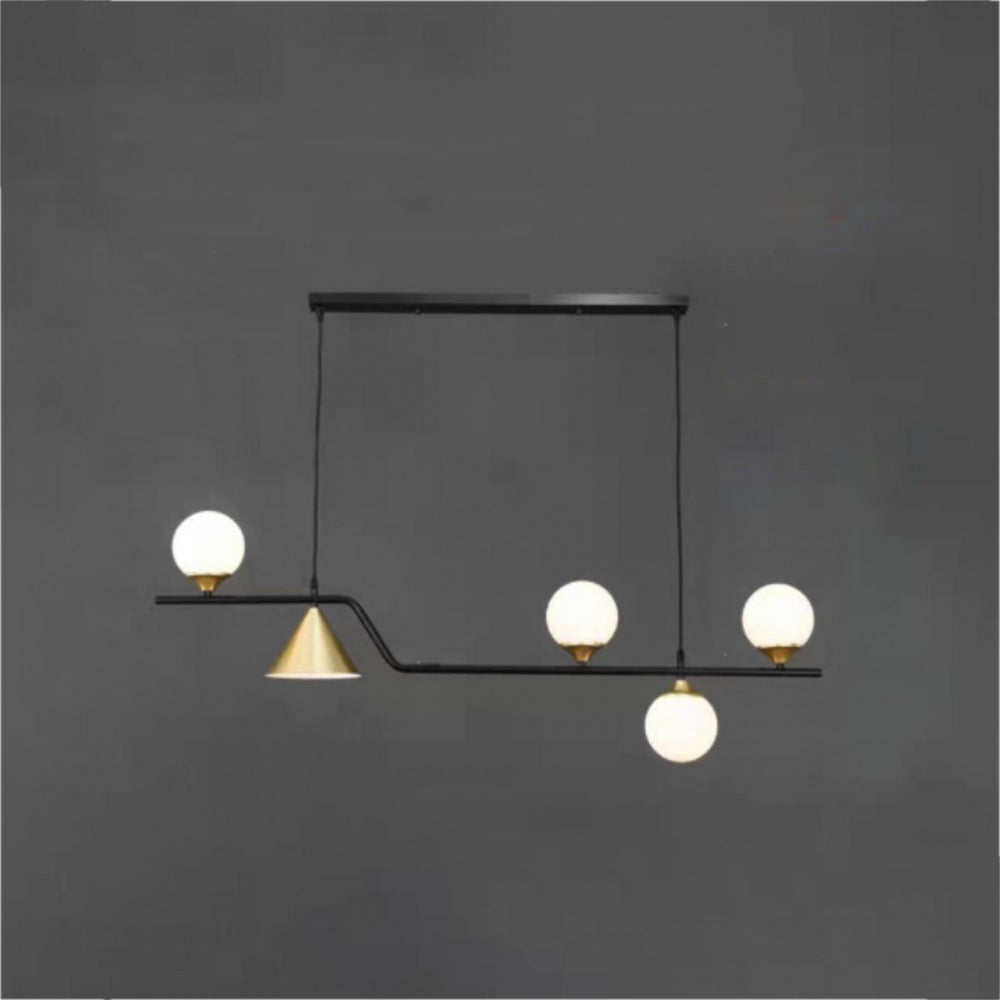 Edge Moderne LED Hanglampen Zwart/Goud Glas Woonkamer/Bedkamer