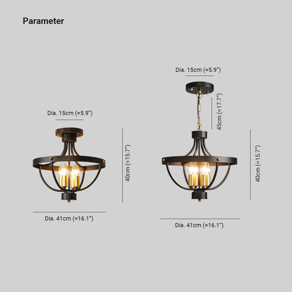 Alessio Vintage LED Hanglampen Mat Zwart Metaal Eetkamer