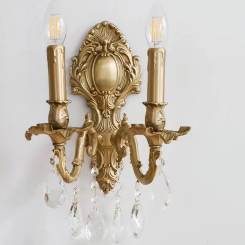 Alessio Vintage luxe LED Binnen Wandlampen Metaal Crystal Woonkamer Hal