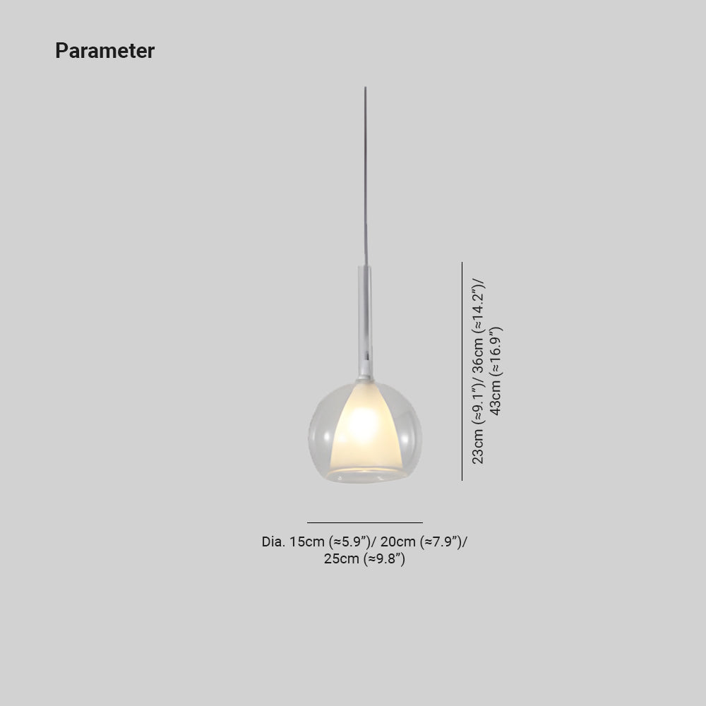 Hailie Moderne Bol LED Hanglampen Glas Woonkamer