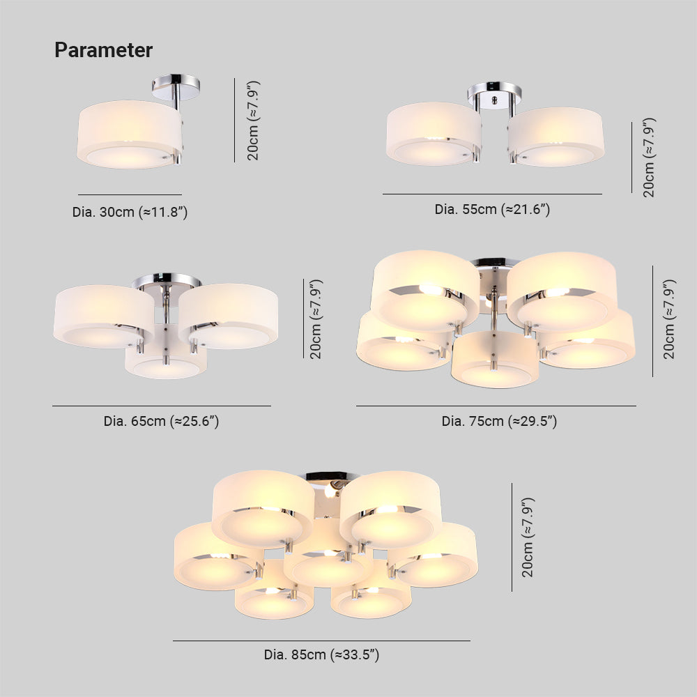 Quinn Moderne Rond Acryl Glas Plafondlamp Hal