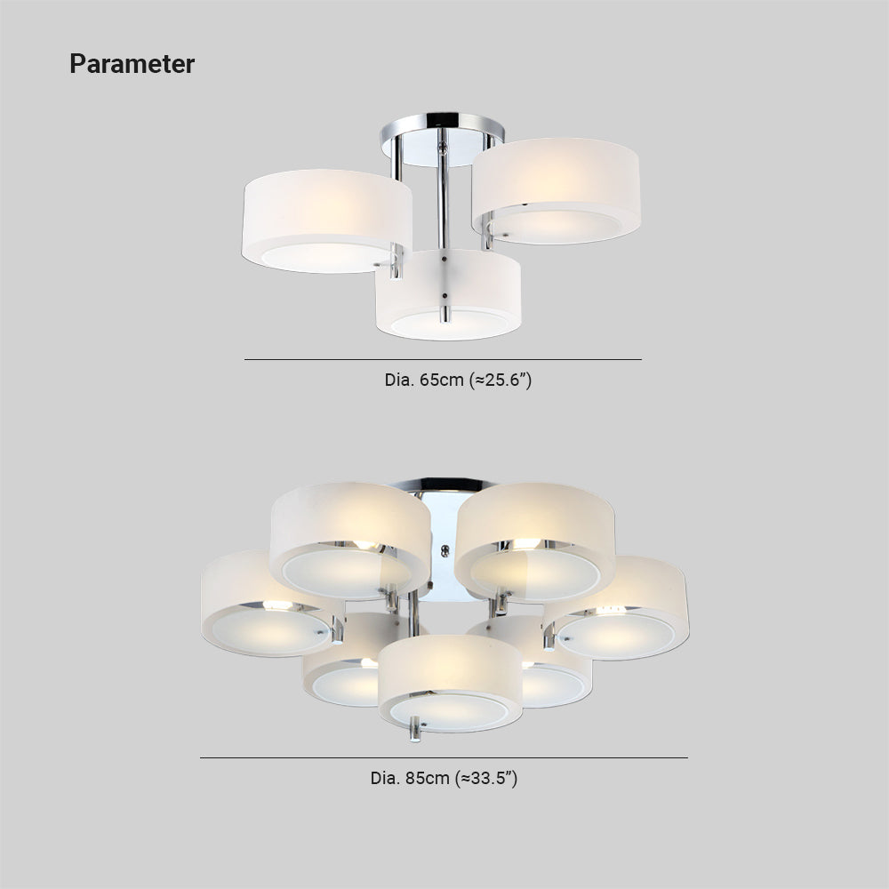 Quinn Moderne Rond Acryl Glas Plafondlamp Hal