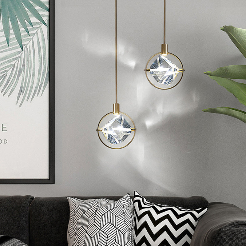 Kristy Moderne Luxe Geometrie Hanglamp Goud Metaal/Kristall Woon/Slaap/Eetkamer